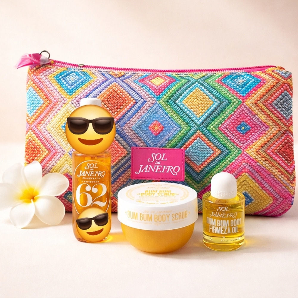 4 Piece Sol de Janeiro Cheriosa 62 Bundle With Limited Edition Cosmetic Bag